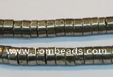 CPY116 15.5 inches 4*8mm heishi pyrite gemstone beads wholesale