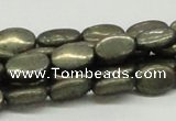 CPY12 16 inches 10*14mm oval pyrite gemstone beads wholesale