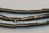 CPY126 15.5 inches 4*13mm tube pyrite gemstone beads wholesale