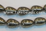 CPY133 15.5 inches 10*14mm teardrop pyrite gemstone beads wholesale