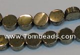 CPY152 15.5 inches 10mm coin pyrite gemstone beads wholesale