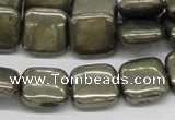 CPY21 16 inches 10*10mm square pyrite gemstone beads wholesale