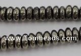 CPY211 15.5 inches 4*10mm rondelle pyrite gemstone beads wholesale