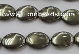 CPY233 15.5 inches 12*16mm oval pyrite gemstone beads wholesale