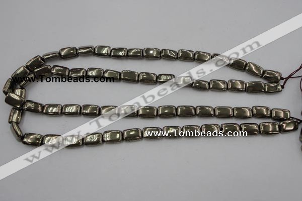 CPY240 15.5 inches 8*12mm rectangle pyrite gemstone beads wholesale