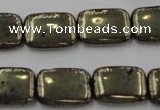 CPY243 15.5 inches 13*18mm rectangle pyrite gemstone beads wholesale