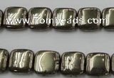 CPY251 15.5 inches 12*12mm square pyrite gemstone beads wholesale