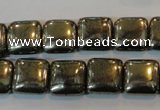 CPY317 15.5 inches 12*12mm square pyrite gemstone beads wholesale