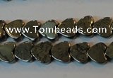 CPY330 15.5 inches 6*6mm heart pyrite gemstone beads wholesale