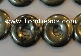 CPY340 15.5 inches 20mm donut pyrite gemstone beads wholesale