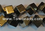 CPY358 15.5 inches 10*10mm cube pyrite gemstone beads wholesale