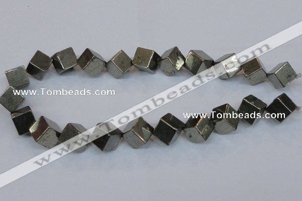 CPY359 15.5 inches 12*12mm cube pyrite gemstone beads