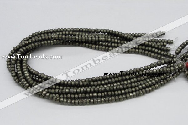 CPY37 16 inches 4*8mm rondelle pyrite gemstone beads wholesale