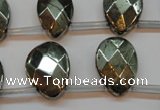 CPY376 Top drilled 15*20mm briolette pyrite gemstone beads