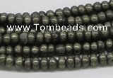 CPY38 16 inches 5*10mm rondelle pyrite gemstone beads wholesale