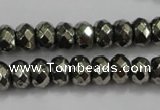 CPY39 16 inches 3*6mm faceted rondelle pyrite gemstone beads wholesale