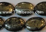 CPY42 16 inches 18*25mm oval pyrite gemstone beads wholesale