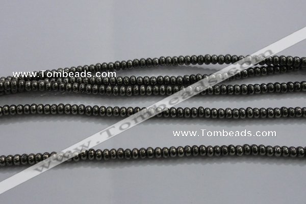 CPY420 15.5 inches 2*3mm rondelle pyrite gemstone beads