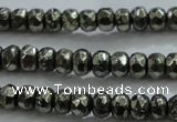 CPY426 15.5 inches 2*3mm faceted rondelle pyrite gemstone beads