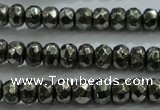 CPY427 15.5 inches 2.5*4mm faceted rondelle pyrite gemstone beads