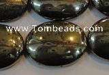 CPY43 16 inches 22*30mm oval pyrite gemstone beads wholesale