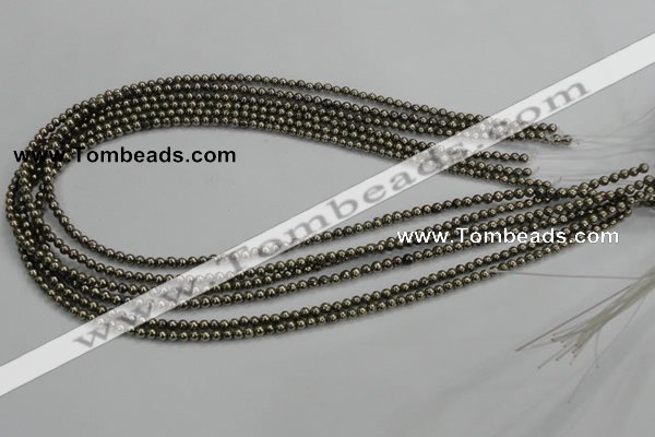 CPY46 16 inches 6mm round pyrite gemstone beads wholesale