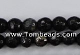 CPY501 15.5 inches 6mm faceted round natural chalcopyrite beads