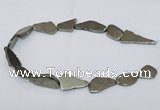CPY585 15.5 inches 18*25mm - 16*35mm freeform pyrite gemstone beads