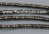 CPY606 15.5 inches 2*3mm heishi pyrite gemstone beads