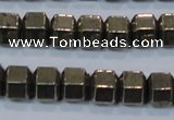 CPY618 15.5 inches 9*10mm pyrite gemstone beads