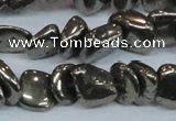 CPY623 15.5 inches 8*9mm - 9*10mm nuggets pyrite gemstone beads