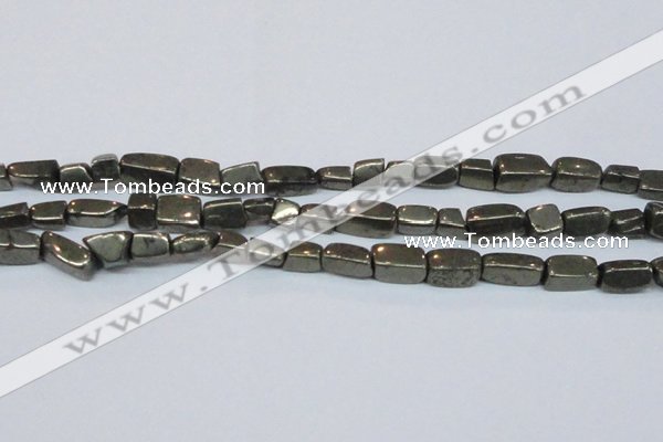 CPY624 15.5 inches 6*8mm - 8*14mm nuggets pyrite gemstone beads