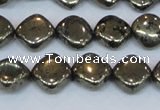 CPY648 15.5 inches 10*10mm diamond pyrite gemstone beads wholesale