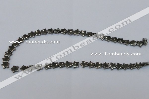 CPY657 15.5 inches 10*10mm star pyrite gemstone beads