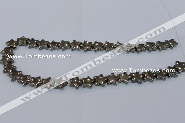 CPY658 15.5 inches 12*12mm star pyrite gemstone beads