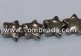 CPY659 15.5 inches 14*14mm star pyrite gemstone beads