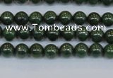 CPY760 15.5 inches 4mm round pyrite gemstone beads wholesale