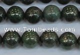 CPY764 15.5 inches 12mm round pyrite gemstone beads wholesale