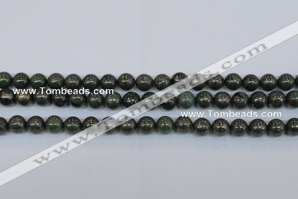 CPY764 15.5 inches 12mm round pyrite gemstone beads wholesale