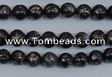 CPY771 15.5 inches 6mm round pyrite gemstone beads wholesale