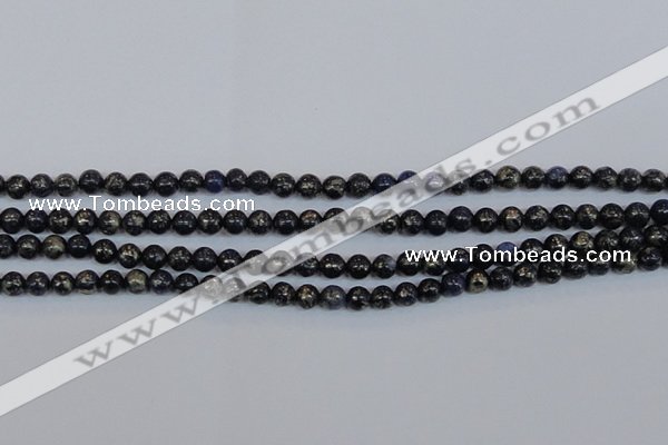 CPY771 15.5 inches 6mm round pyrite gemstone beads wholesale