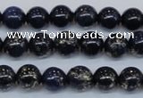 CPY772 15.5 inches 8mm round pyrite gemstone beads wholesale