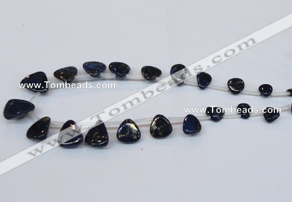 CPY799 Top drilled 6*8mm - 16*18mm freeform pyrite gemstone beads