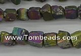 CPY803 15.5 inches 6*10mm - 8*12mm nuggets plated pyrite beads