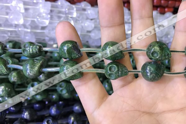 CPY826 15.5 inches 12*14*14mm skull pyrite gemstone beads