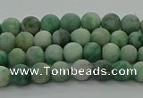 CQJ230 15.5 inches 4mm round matte Qinghai jade beads