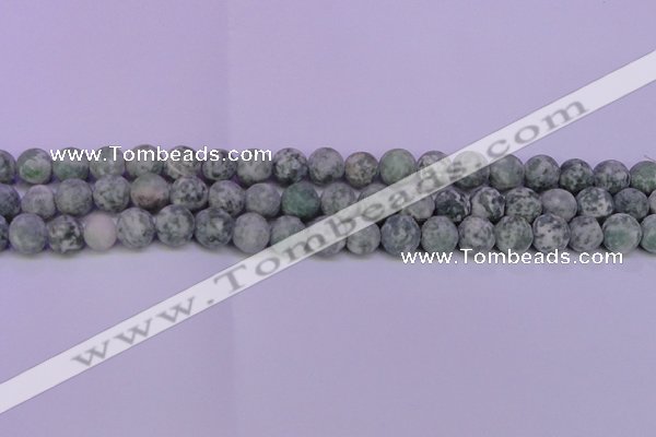 CQJ251 15.5 inches 6mm round matte Qinghai jade beads