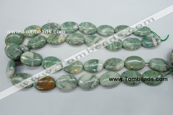 CQJ56 15.5 inches 18*25mm oval Qinghai jade beads wholesale