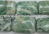 CQJ76 15.5 inches 18*25mm rectangle Qinghai jade beads wholesale