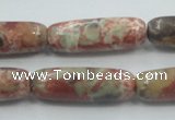 CRA09 15.5 inches 10*30mm cylinder natural rainforest agate beads